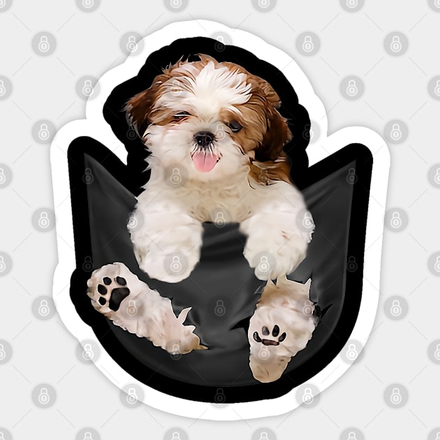 Shih tzu with love Sticker by designathome